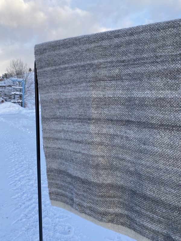 Gulvteppe - vevd av ryegarn Lys grå 95x170 cm