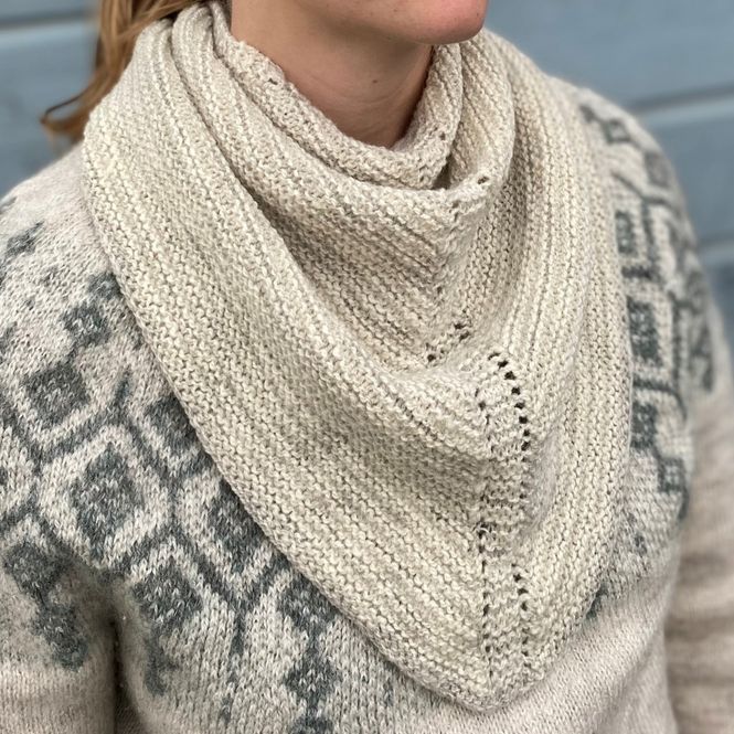 Hovedbilde Strikkepakke - I tone rillesjal