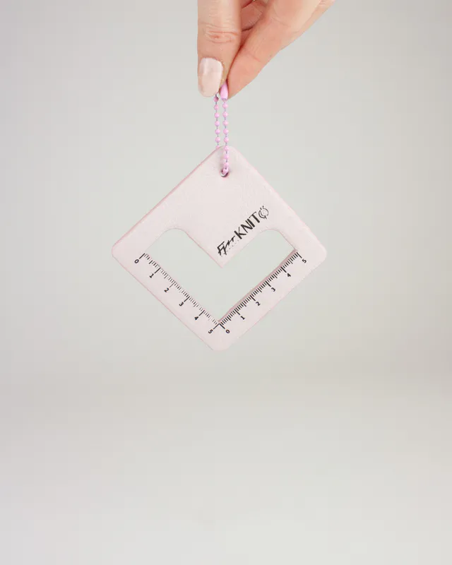 Fjør knit - Strikkefasthetsmåler