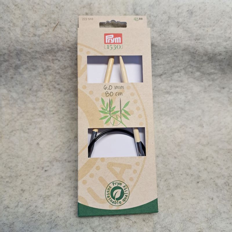Prym rundpinne bambus 6mm 80cm