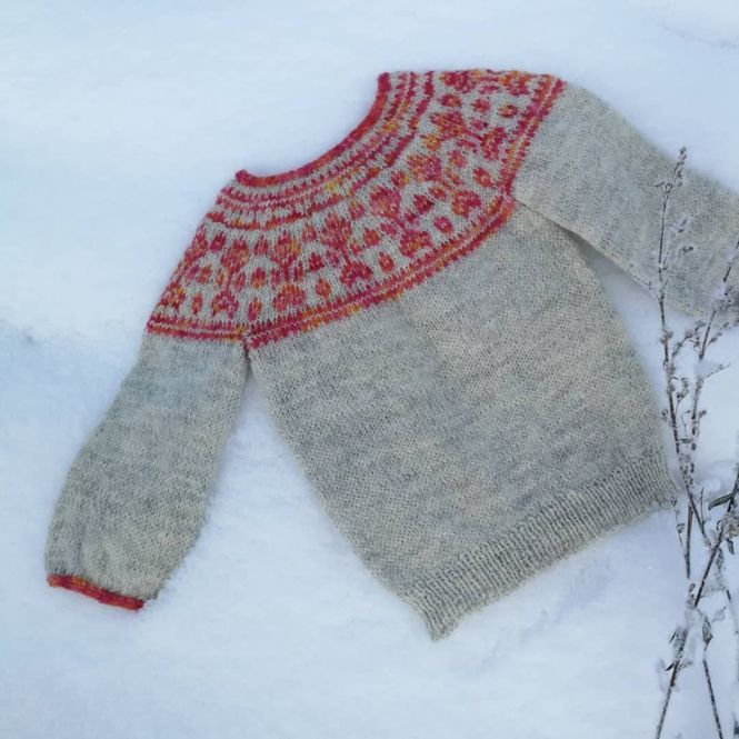 Hovedbilde Strikkepakke - Spire barnegenser fargespunnet